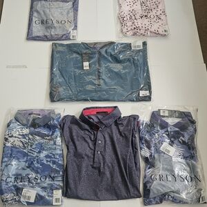 Greyson Assorted Polo Shirts in Blue and Purple